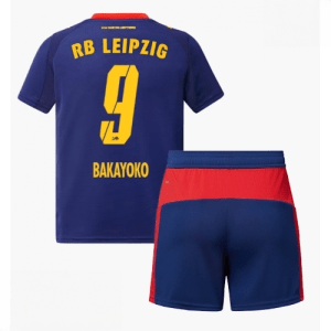 Echipament fotbal RB Leipzig Johan Bakayoko #9 Tricou Deplasare 2025-26 pentru copii şi pantaloni