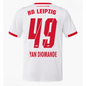 Echipament fotbal RB Leipzig Yan Diomande #49 Tricou Acasa 2025-26 pentru bărbați