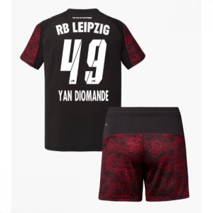 Echipament fotbal RB Leipzig Yan Diomande #49 Tricou Treilea 2025-26 pentru copii şi pantaloni