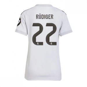 Echipament fotbal Real Madrid Antonio Rudiger #22 Tricou Acasa 2025-26 pentru femei mânecă scurtă