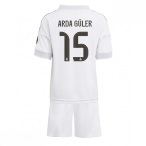 Echipament fotbal Real Madrid Arda Guler #15 Tricou Acasa 2025-26 pentru copii tricou + pantaloni scurți