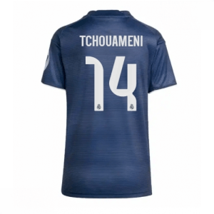Echipament fotbal Real Madrid Aurelien Tchouameni #14 Tricou Deplasare 2025-26 pentru femei mânecă scurtă