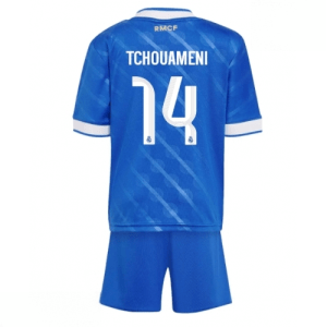 Echipament fotbal Real Madrid Aurelien Tchouameni #14 Tricou Treilea 2025-26 pentru copii tricou + pantaloni scurți