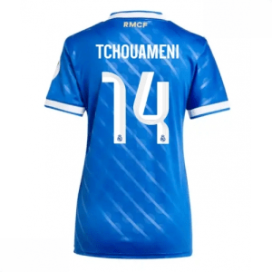 Echipament fotbal Real Madrid Aurelien Tchouameni #14 Tricou Treilea 2025-26 pentru femei mânecă scurtă
