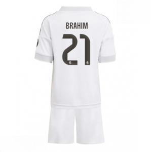Echipament fotbal Real Madrid Brahim Diaz #21 Tricou Acasa 2025-26 pentru copii tricou + pantaloni scurți