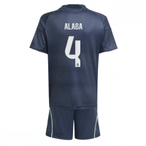 Echipament fotbal Real Madrid David Alaba #4 Tricou Deplasare 2025-26 pentru copii tricou + pantaloni scurți