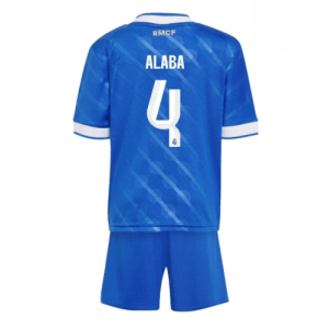 Echipament fotbal Real Madrid David Alaba #4 Tricou Treilea 2025-26 pentru copii tricou + pantaloni scurți