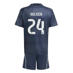 Echipament fotbal Real Madrid Dean Huijsen #24 Tricou Deplasare 2025-26 pentru copii tricou + pantaloni scurți