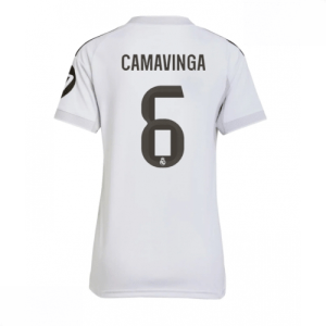 Echipament fotbal Real Madrid Eduardo Camavinga #6 Tricou Acasa 2025-26 pentru femei mânecă scurtă