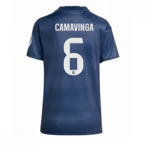 Echipament fotbal Real Madrid Eduardo Camavinga #6 Tricou Deplasare 2025-26 pentru femei mânecă scurtă