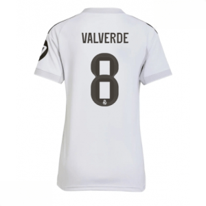 Echipament fotbal Real Madrid Federico Valverde #8 Tricou Acasa 2025-26 pentru femei mânecă scurtă