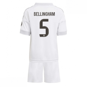 Echipament fotbal Real Madrid Jude Bellingham #5 Tricou Acasa 2025-26 pentru copii tricou + pantaloni scurți