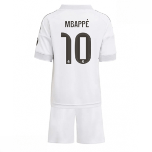 Echipament fotbal Real Madrid Kylian Mbappe #10 Tricou Acasa 2025-26 pentru copii tricou + pantaloni scurți
