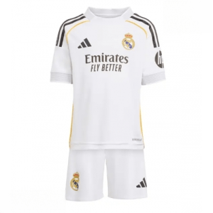 Echipament fotbal Real Madrid Tricou Acasa 2025-26 pentru copii tricou + pantaloni scurți