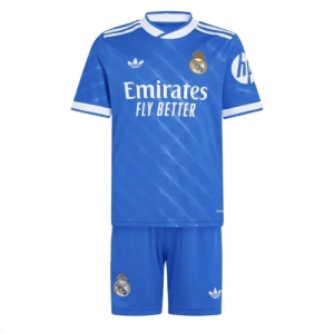 Echipament fotbal Real Madrid Tricou Treilea 2025-26 pentru copii tricou + pantaloni scurți