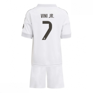 Echipament fotbal Real Madrid Vinicius Junior #7 Tricou Acasa 2025-26 pentru copii tricou + pantaloni scurți