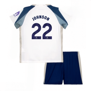 Echipament fotbal copii Tottenham Hotspur Brennan Johnson #22 Tricou Acasa 2025-26 tricou și pantaloni