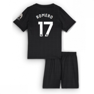 Echipament fotbal copii Tottenham Hotspur Cristian Romero #17 Tricou Deplasare 2025-26 tricou și pantaloni
