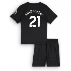 Echipament fotbal copii Tottenham Hotspur Dejan Kulusevski #21 Tricou Deplasare 2025-26 tricou și pantaloni