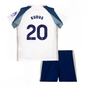 Echipament fotbal copii Tottenham Hotspur Mohammed Kudus #20 Tricou Acasa 2025-26 tricou și pantaloni
