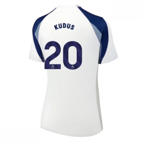 Echipament fotbal Tottenham Hotspur Mohammed Kudus #20 Tricou Acasa 2025-26 pentru femei mânecă scurtă