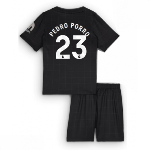 Echipament fotbal copii Tottenham Hotspur Pedro Porro #23 Tricou Deplasare 2025-26 tricou și pantaloni