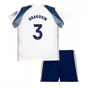 Echipament fotbal copii Tottenham Hotspur Radu Dragusin #3 Tricou Acasa 2025-26 tricou și pantaloni