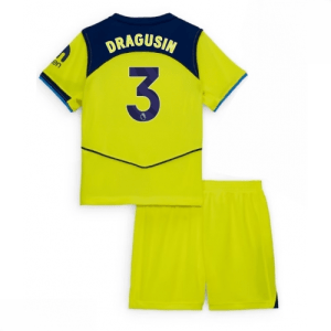 Echipament fotbal copii Tottenham Hotspur Radu Dragusin #3 Tricou Treilea 2025-26 tricou și pantaloni