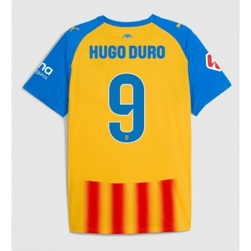 Echipament fotbal Valencia Hugo Duro #9 Tricou Treilea 2025-26 pentru bărbați 1 Echipament fotbal Valencia Hugo Duro #9 Tricou Treilea 2025-26 pentru bărbați