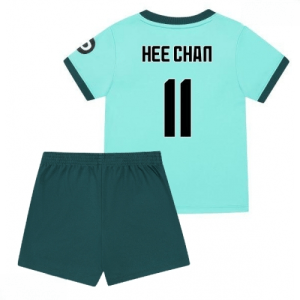 Echipament fotbal Wolves Hee-chan Hwang #11 Tricou Deplasare 2025-26 pentru copii tricou și pantaloni