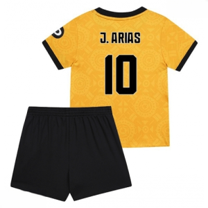 Echipament fotbal Wolves Jhon Arias #10 Tricou Acasa 2025-26 pentru copii tricou și pantaloni