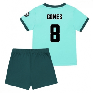 Echipament fotbal Wolves Joao Gomes #8 Tricou Deplasare 2025-26 pentru copii tricou și pantaloni