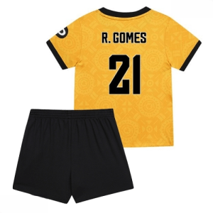Echipament fotbal Wolves Rodrigo Gomes #21 Tricou Acasa 2025-26 pentru copii tricou și pantaloni