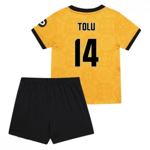 Echipament fotbal Wolves Tolu Arokodare #14 Tricou Acasa 2025-26 pentru copii tricou și pantaloni