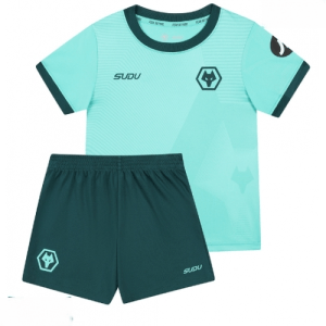 Echipament fotbal Wolves Tricou Deplasare 2025-26 pentru copii tricou și pantaloni