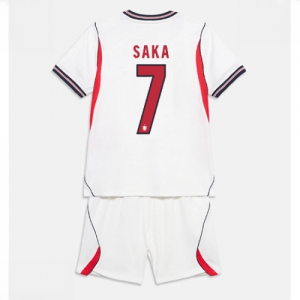 Echipament fotbal Anglia Bukayo Saka #7 Tricou Acasa Mondial 2026 pentru copii şi pantaloni