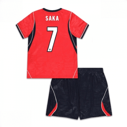 Echipament fotbal Anglia Bukayo Saka #7 Tricou Deplasare Mondial 2026 pentru copii şi pantaloni 1 Echipament fotbal Anglia Bukayo Saka #7 Tricou Deplasare Mondial 2026 pentru copii şi pantaloni