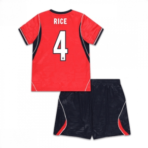 Echipament fotbal Anglia Declan Rice #4 Tricou Deplasare Mondial 2026 pentru copii şi pantaloni