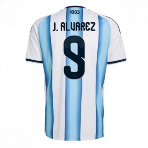 Echipament fotbal Argentina Julian Alvarez #9 Tricou Acasa Mondial 2026 maneca scurta