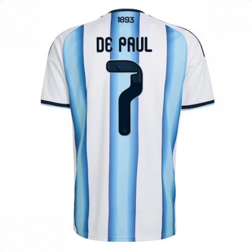 Echipament fotbal Argentina Rodrigo De Paul #7 Tricou Acasa Mondial 2026 maneca scurta 1 Echipament fotbal Argentina Rodrigo De Paul #7 Tricou Acasa Mondial 2026 maneca scurta