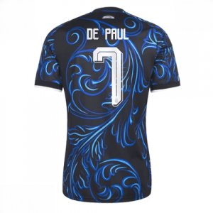 Echipament fotbal Argentina Rodrigo De Paul #7 Tricou Deplasare Mondial 2026 maneca scurta
