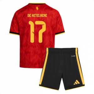 Echipament fotbal Belgia Charles De Ketelaere #17 Tricou Acasa Mondial 2026 pentru copii şi pantaloni