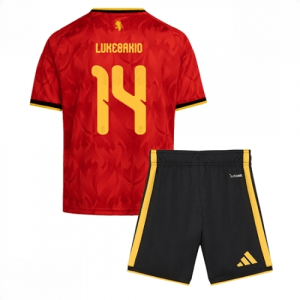 Echipament fotbal Belgia Dodi Lukebakio #14 Tricou Acasa Mondial 2026 pentru copii şi pantaloni