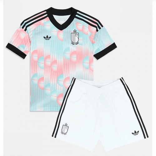 Echipament fotbal Belgia Jeremy Doku #11 Tricou Deplasare Mondial 2026 pentru copii şi pantaloni 2 Echipament fotbal Belgia Jeremy Doku #11 Tricou Deplasare Mondial 2026 pentru copii şi pantaloni - imagine 2