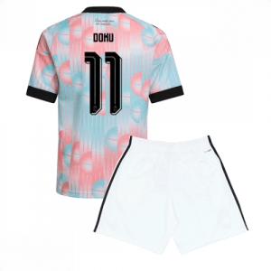 Echipament fotbal Belgia Jeremy Doku #11 Tricou Deplasare Mondial 2026 pentru copii şi pantaloni
