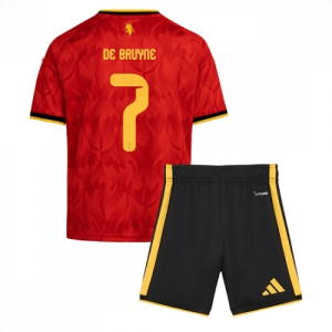 Echipament fotbal Belgia Kevin De Bruyne #7 Tricou Acasa Mondial 2026 pentru copii şi pantaloni