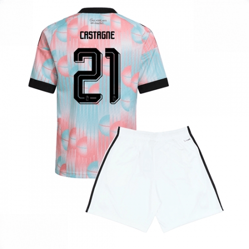 Echipament fotbal Belgia Timothy Castagne #21 Tricou Deplasare Mondial 2026 pentru copii şi pantaloni 1 Echipament fotbal Belgia Timothy Castagne #21 Tricou Deplasare Mondial 2026 pentru copii şi pantaloni