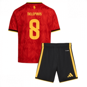 Echipament fotbal Belgia Youri Tielemans #8 Tricou Acasa Mondial 2026 pentru copii şi pantaloni