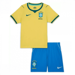 Echipament fotbal Brazilia Tricou Acasa Mondial 2026 pentru copii şi pantaloni