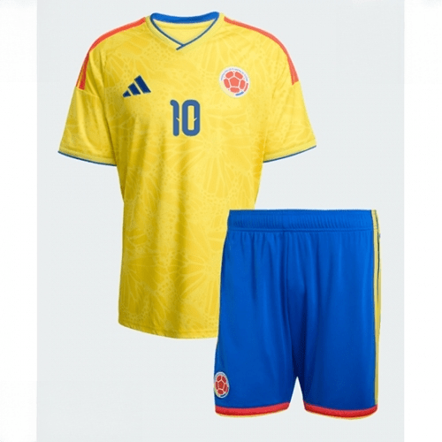 Echipament fotbal Columbia James Rodriguez #10 Tricou Acasa Mondial 2026 pentru copii şi pantaloni 2 Echipament fotbal Columbia James Rodriguez #10 Tricou Acasa Mondial 2026 pentru copii şi pantaloni - imagine 2